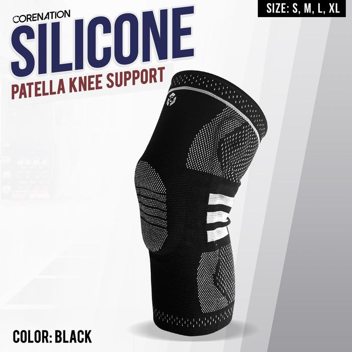 Gambar CoreNation Silicone Knee Support | Pelindung Penopang Penyangga Sendi Lutut Olahraga Anti Slip 3D Breathable & Pelindung Cedera Lutut - BLACK, S dari CoreNation Active undefined Tokopedia