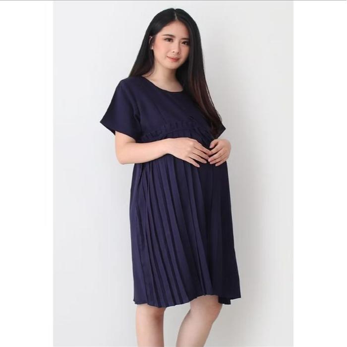 Gambar Baju Hamil Menyusui FDM154 - NAVY, Standar dari Eve Maternity Store undefined Tokopedia