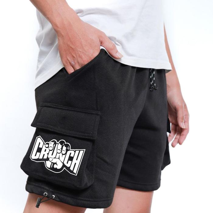 Gambar Celana Pendek Kargo Bahan Soft Fleece Shorts Pants Pria  Wanita Distro Cargo Hitam celana  cargo death metal kolor yang ada kantongnya Katun Santai Casual atas lutut Stretch Panjang Surfing - HITAM CARGO, M dari arcapparel1 undefined Tokopedia