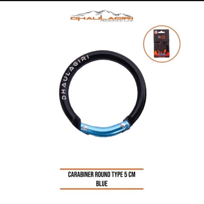Gambar Dhaulagiri Carabiner Round Type 5cm - Blue dari Kayak Outdoor undefined Tokopedia