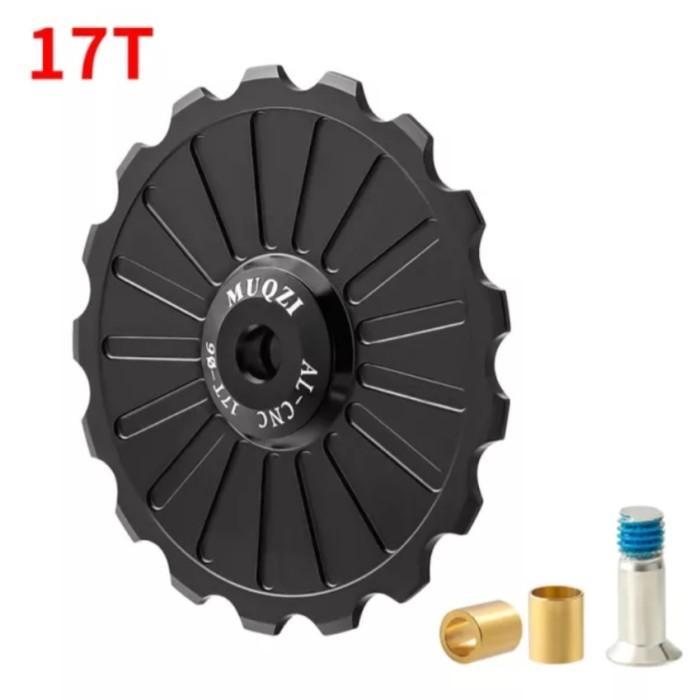 Gambar MUQZI PULLEY RD CERAMIC 17T WHEEL GUIDE PULLAY CERAMIC RD OSPW 17T - Hitam dari Alam Yuliawati Market undefined Tokopedia