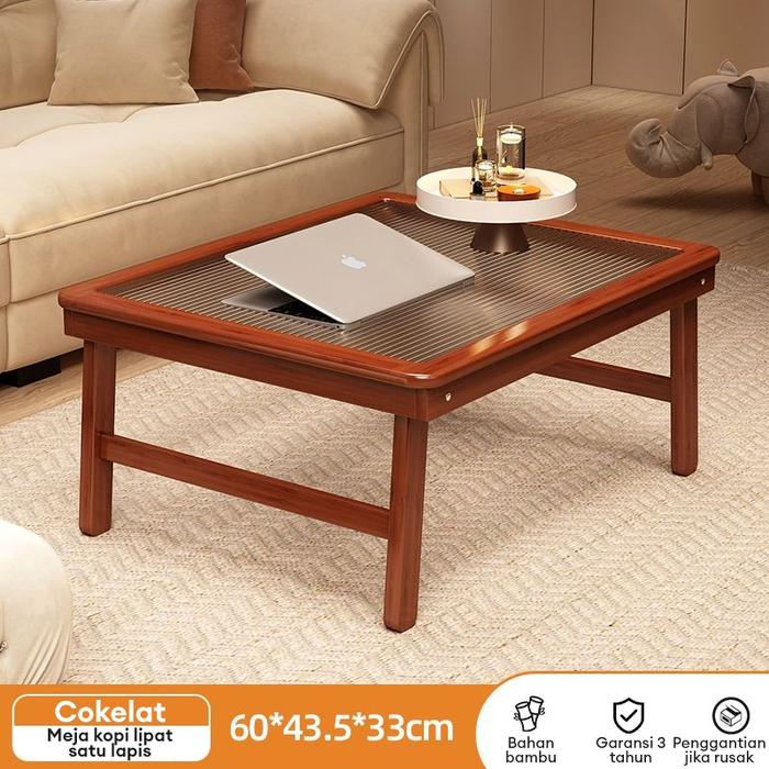 Gambar LOVE Meja Kopi Meja Tamu Rak Penyimpanan Dua Lapis Santai Meja Kopi Meja Meja Kecil Kamar Meja Samping Sofa - B-60*43*33cm dari LOVELY HOME1 undefined Tokopedia