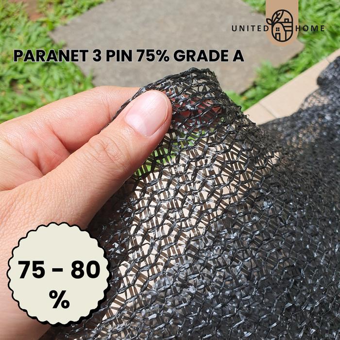 Gambar Jaring Paranet Peneduh 75% 3 PIN HDPE Lebar 3M / Jaring Anti Sinar Matahari / Jaring Tanaman / Jaring Paranet Anti Panas Hujan Dan Angin dari United home undefined Tokopedia