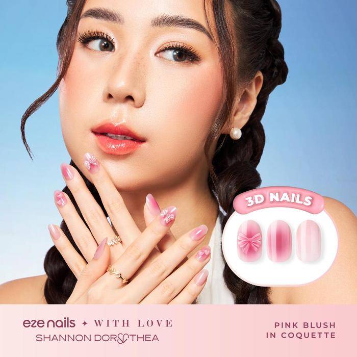Gambar Eze Nails - Pink Blush in Coquette Spot On Manicure (Kuku Palsu Tempel) - Pink Blush In Coquette dari Eze Nails undefined Tokopedia