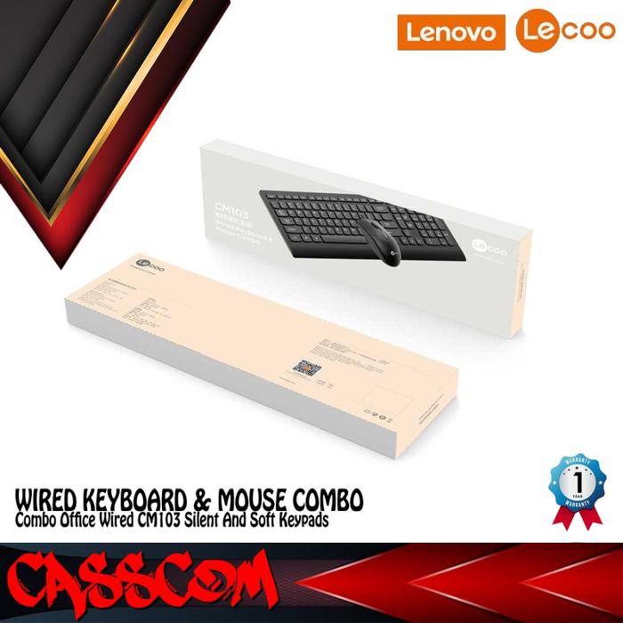 Gambar Lecoo CM103 Keyboard & Mouse Home Office USB Combo Wired dari CassCom undefined Tokopedia