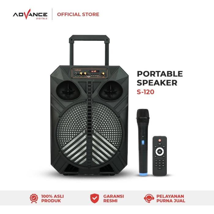 Gambar Speaker Karaoke Bluetooth Advance S120 / S-120 Music Karaoke 12inch Free Mic Wireless Subwoofer Jam Bass dari Koleksi Audio undefined Tokopedia