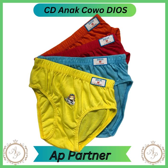 Gambar 6 Pcs Celana Dalam Anak Laki Laki Anak Cowo 4 5 Tahun Lusinan / Celana Dalam Anak Cowok  8 Tahun / CD Anak Cowo Polos Bahan Katun Murah Merk DIOS Ukuran S M L XL - S dari APPartner undefined Tokopedia