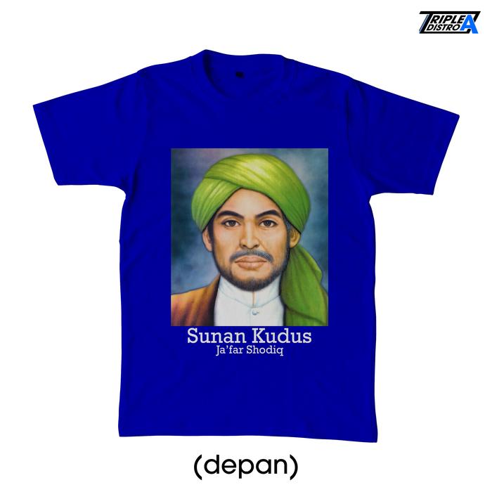 Gambar Kaos Sunan Kudus Ja'far Shodiq Wali Songo by Triple A Distro - Biru, S dari Triple A Distro undefined Tokopedia