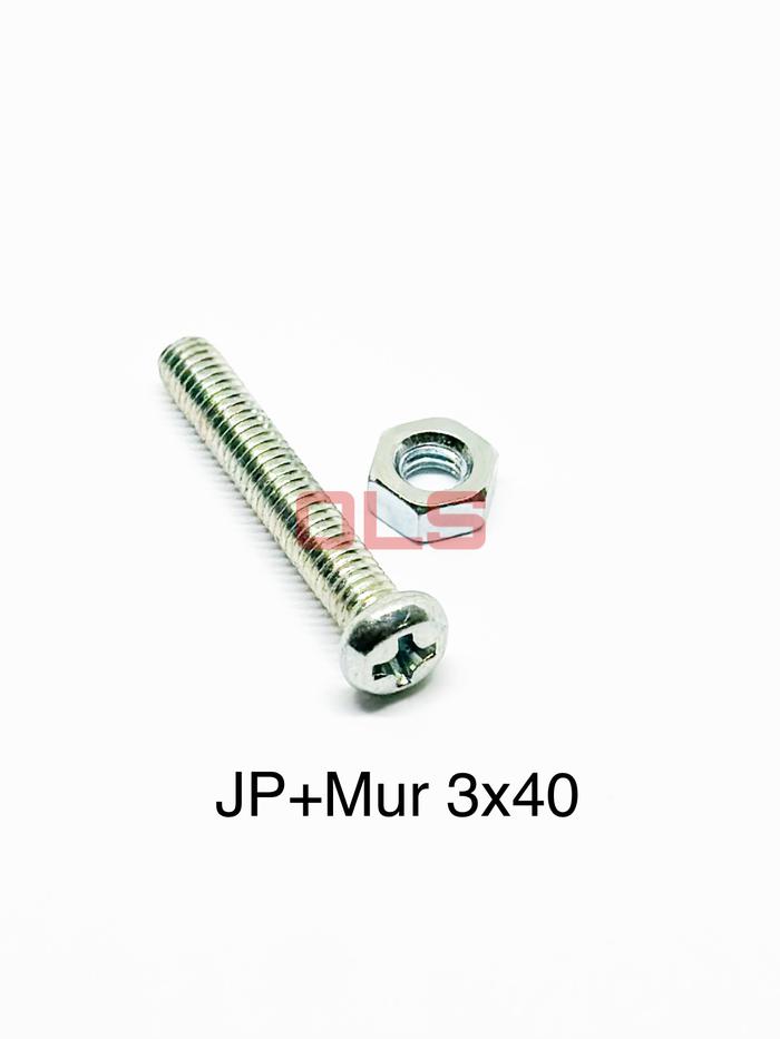 Gambar Baut JP M3x40 Plus MUR 100 Pc dari OLS Fastener undefined Tokopedia