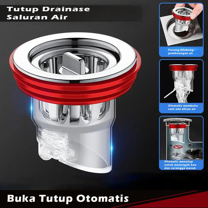 Gambar Tutup Saluran Drainase Pembuangan Air Anti Banjir Kecoa - Penutup Lubang Saluran Air Kamar Mandi WC Wastafel Plug Silikon Seal Buka Tutup Otomatis - Kecil dari Dadidu_NEW undefined Tokopedia