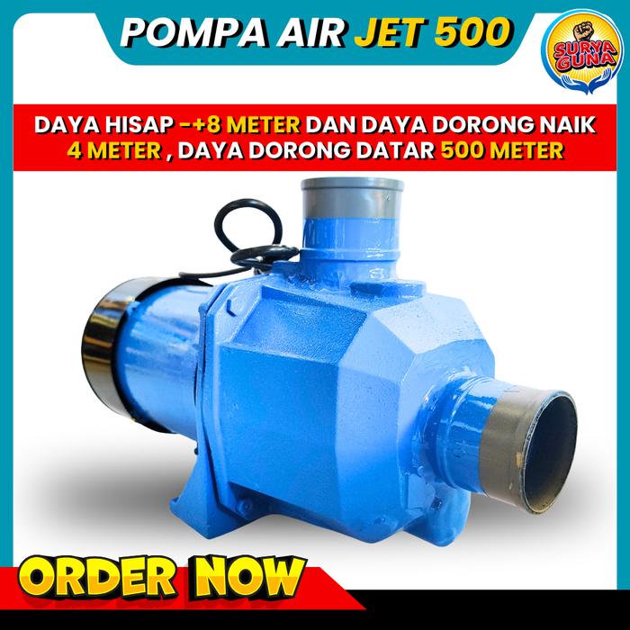 Gambar Pompa air modifikasi type JET 500 untuk sirkulasi kolam ikan garansi service 1 tahun pengiriman 100% aman menggunakan packing kayu siap kiri dari Surya Guna undefined Tokopedia