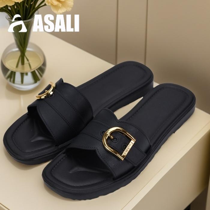 Gambar Sandal Wanita ASALI Korea: Sandal, Sandal Wanita & Sandal Baim Wanita dengan Desain Modern – Flat Sederhana, Kasual, dan Bergaya Karet Sendal - HITAM, 36 dari ASALI SANDAL undefined Tokopedia