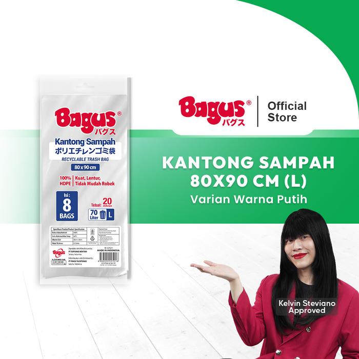 Gambar Bagus Kantong Sampah L 8pcs / Pack Ukuran 80 cm x 90 cm (70 L) - Plastik Sampah - White, X2 dari Bagusmartofs Kota Administrasi Jakarta Barat Tokopedia