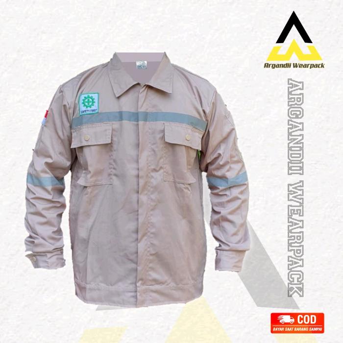 Gambar ATASAN WEARPACK SAFETY WARNA COKELAT SUSU - cokelat susu, M dari Argandii Wearpack undefined 3 Tokopedia