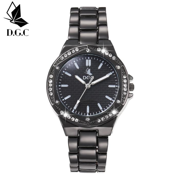 Gambar DGC BISA COD Jam Tangan Wanita Permata Fashion Murah Mewah Quartz Bulat Santai G94 Gift - Hitam dari DGC_NEW undefined Tokopedia