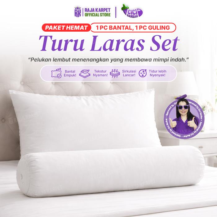 Gambar RAJA x CICIBARBAR - Set Bantal Guling Empuk Bantal Guling Dacron Lembut,Empuk & Nyaman [15] - 1 SET BANTAL + GULING  dari Raja Karpet_NEW undefined Tokopedia
