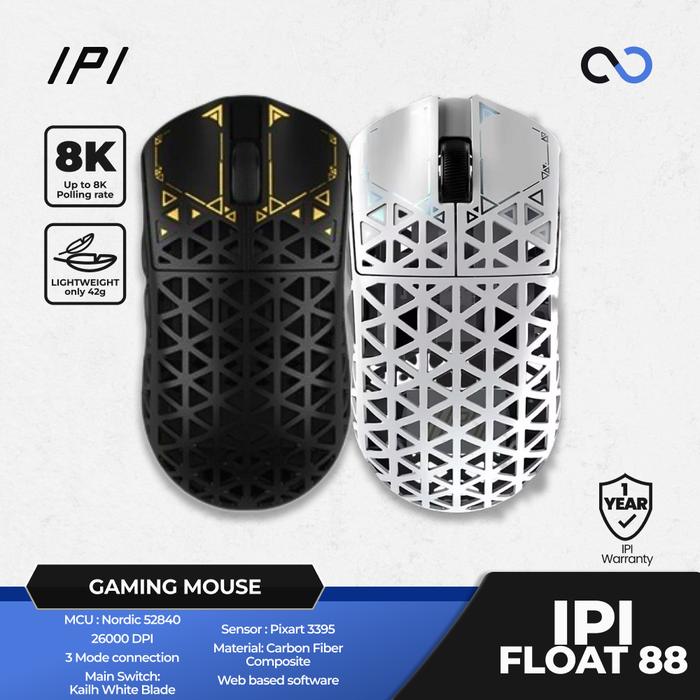 IPI float wireless 8K マウス IPI Float 8K Wireless / 8K Wired Gaming Mouse – Respawn