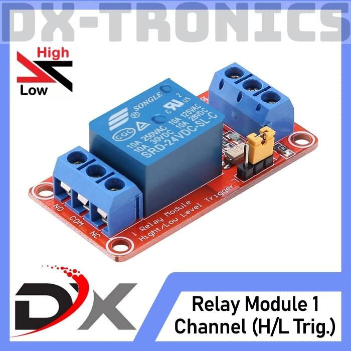 Gambar Relay Module 1 Channel 5V 12V 24V Supports High and Low Trigger - 5V dari DX-Tronics undefined Tokopedia