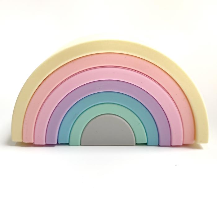Gambar Rainbow Silicone Stacker (Pastel) Learning 4-6 Tahun - pastel dari BRIGHTCHEWELRY undefined Tokopedia
