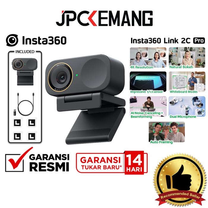 Gambar Insta360 LINK 2 PRO & LINK 2C PRO / LINK 2 & LINK 2C 4K AI UHD Webcam Portable Insta 360 Web Cam Garansi Resmi - Link 2C PRO dari JPC Kemang undefined Tokopedia