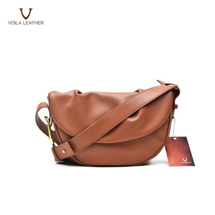 Gambar Tas Selempang Kulit Asli Voila Concetta - Havana dari Voila Leather undefined Tokopedia