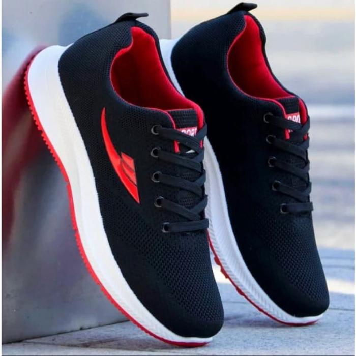 Gambar Sepatu Sneakers Pria Trg Terbaru Gaya  Korea | Sepatu Cowok Viral | Sepatu Pria Keren Terbaru | Sepatu Kerja | Sepatu Sekolah - MERAH, 43 dari Lastar90 undefined Tokopedia