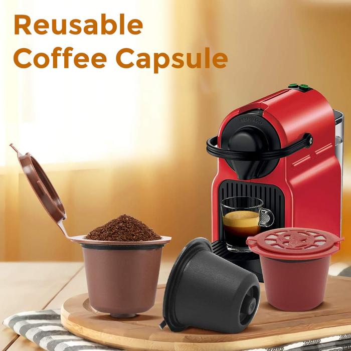 Gambar iCafilas Kapsul Kopi Reusable Coffee Capsule for Nespresso Machine - CC30 Mesin - Hitam dari Waldani undefined Tokopedia