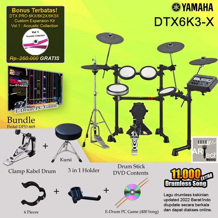 Gambar Drum Elektrik Yamaha DTX6K3X / DTX6K3 X / DTX 6 K3X / 6K3 / 6K3X - Paket 4 dari Artech Music undefined Tokopedia