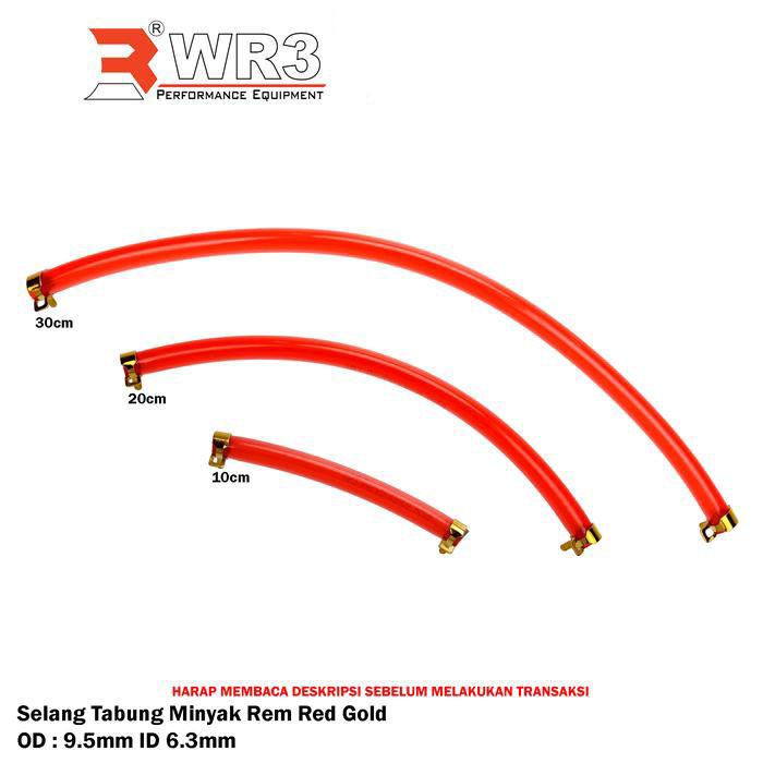 Gambar Selang Tabung Minyak Rem WR3 Black & Clear Universal - Red Gold, 10cm dari WR3 undefined Tokopedia