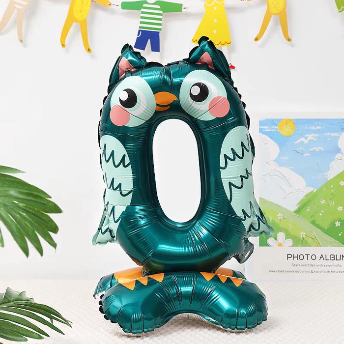 Gambar DINOSO Balon Foil Angka Jumbo Animal Stand 58cm / Balon Foil Angka Karakter Hewan Lucu Bisa Berdiri - Angka 0 Burung Hantu dari DINOSO INDONESIA Kota Administrasi Jakarta Barat Tokopedia