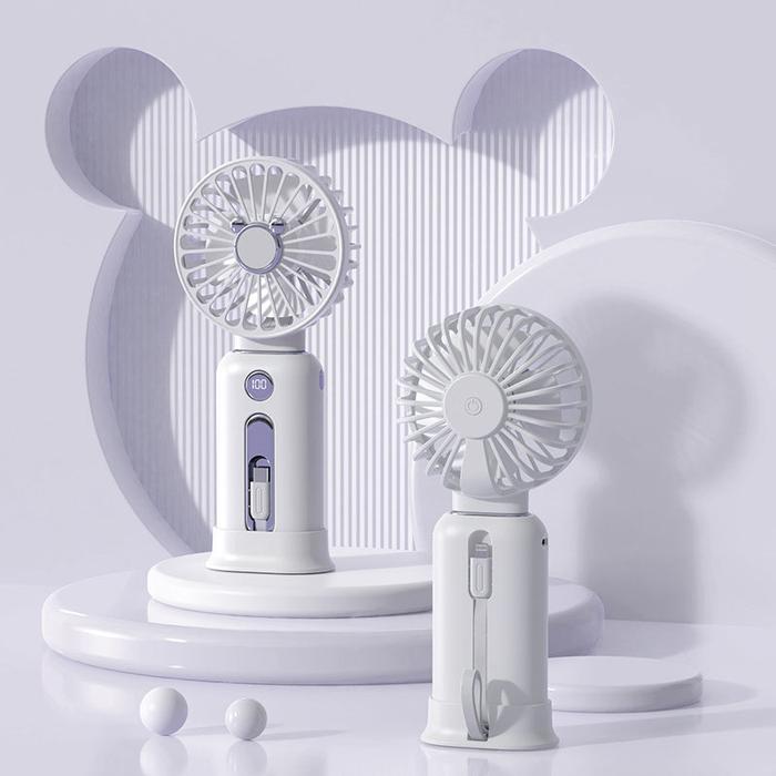 Gambar Apromee F901 Kipas Angin Portable Tahan Lama 24 jam Kipas Angin Kecil LED Digital Display Kipas Mini with 5000mAh Big Baterai Fan - Putih dari Apromee store undefined Tokopedia