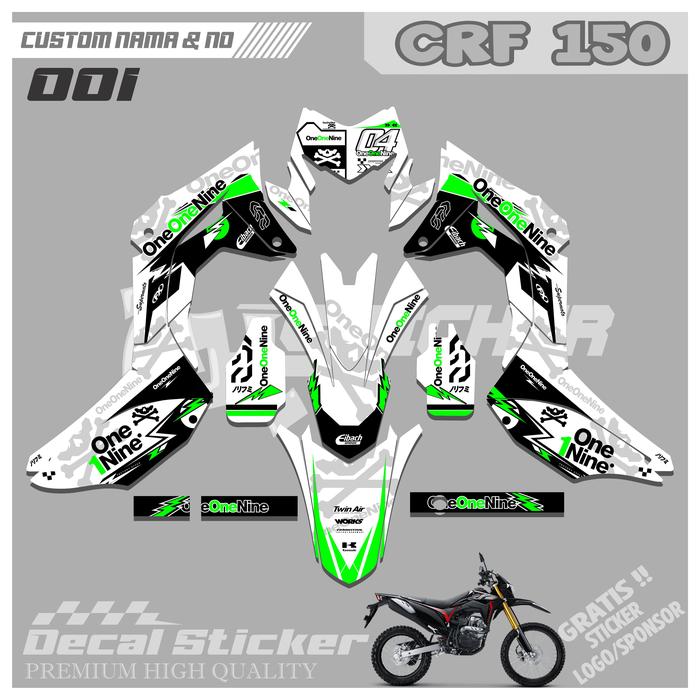 Gambar decal crf 150 full body hitam putih-Super Glosy AK-002 Motorcycle decal crf stiker motor decal crf  hitam putih decal  crf 205 s2m decal  hologram - 8 dari AfkaSticker undefined Tokopedia