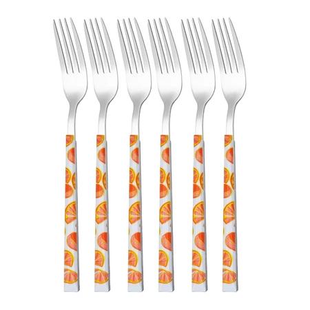 Gambar HLB Set Peralatan Makan Baja Tahan Karat 6 Potong dengan Garpu dan Sendok - Kitchenware - 6-PCS-ORANGE-GARPU dari HLB Harmony Lifestyle Boutique undefined Tokopedia