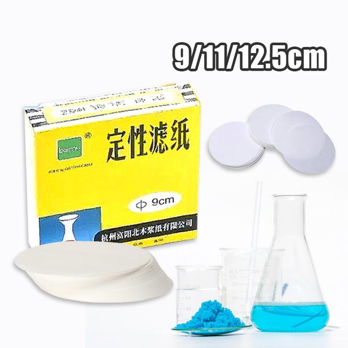 Gambar Isi 100 Kertas Saring Laboratorium 9/11/12.5cm - Filter Paper Membran Semi Mikron untuk Lab Funnel dengan Kualitas Tinggi dari Alat plastik ilham77 undefined Tokopedia