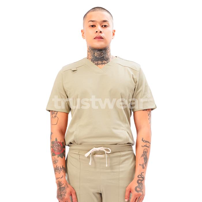 Gambar [Scrubs Athena] Doctor's Scrub/Set Baju Celana Jaga OKA OK Perawat/Dokter Lengan Pendek I - Lime, S dari TRUSTWEAR undefined Tokopedia