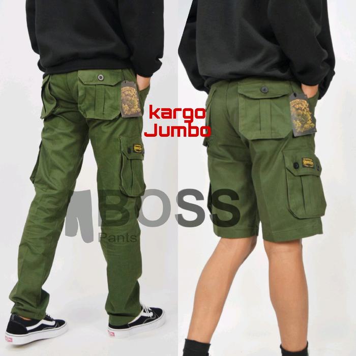 Gambar [BIG SIZE] Melar NA Celana Kargo Warna Hijau Reguller JUMBO Premium Bandung original - Hijau Army Panjang, 38 dari BossPantsID undefined Tokopedia