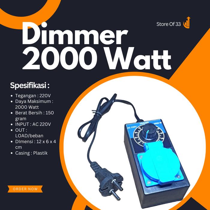 Gambar Alat pengatur kecepatan bor gerinda dinamo jingsaw kipas 2000 watt Dimmer - Store Of 33 dari Store Of 33 undefined Tokopedia