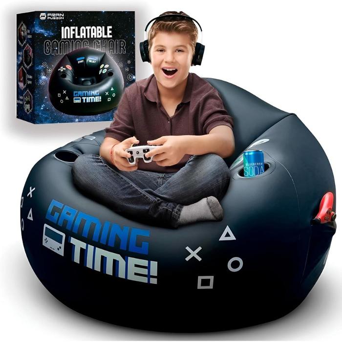 Gambar Gaming Inflatable Lazy Sofa Chair PVC Flocking Foldable Backrest Chair bedroom Sofa With Slip-on Lunch Lounge Chair Set dari Trendy Official Market undefined Tokopedia