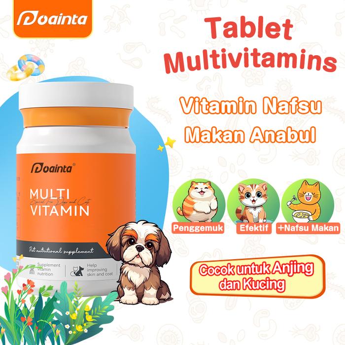 Gambar Vitamin Bulu Kucing Anti Bulu lebat Rontok Kucing Kalsium Kucing Anjing Suplemen Kalsium Suplemen Elemen Jejak Probiotik Suplementasi Nutrisi Hewan 200 Tablets - 100tablet/botol  dari puainta.id undefined Tokopedia