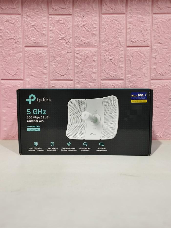 Gambar TP-LINK CPE610 5GHz 300Mbps 23dBi Outdoor CPE - TP LINK CPE 610 dari Aquarius Ofc undefined Tokopedia