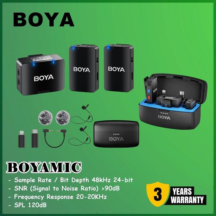 Gambar Boya Mic BoyaMic All-in-one 2.4GHz Wireless Microphone with Onboard Recording for Live Streaming and Vlogging - Boyamic dari Officiall Brands Kota Administrasi Jakarta Barat Tokopedia