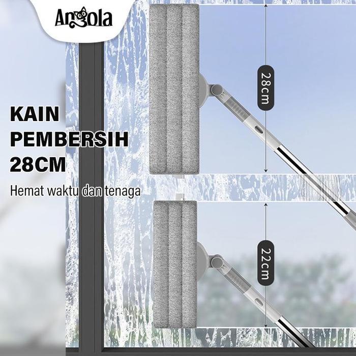 Gambar Angola Alat Pembersih Kaca D62 Glass Cleaning Brush Teleskopik Wiper - Putih dari MARCELL DS undefined Tokopedia