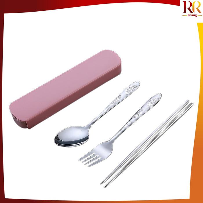 Promo [COD] RR C495 Sendok Set 3IN1 Stainless Steel / Alat Makan Sendok ...
