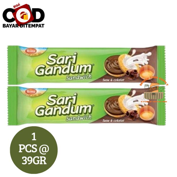 Gambar Roma Sari Gandum Sandwich Susu & Coklat 39gr Snack Cemilan Anak Sehat dari BERKAH TERANG BFS undefined Tokopedia