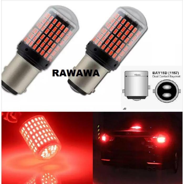 Gambar Bohlam Rem Lampu Led 1157 Bayonet Putar Mobil Avanza Xenia Agya Ayla - MERAH (NON STROBO), LED REM 1157 dari sriStutikk undefined Tokopedia