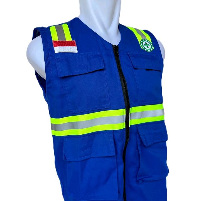 Gambar rompi safety/rompi proyek/rompi lapangan/rompi vest tambang Pria Tebal Casual Keren - biru, M dari ATRIBUTABADI26 undefined Tokopedia