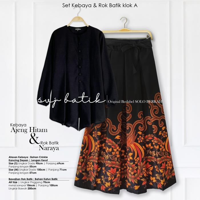 Gambar Setelan Wanita Batik Rok dan Atasan Kebaya Crinkle Mix Katun Premium Set Baju Dewasa svj batik - naraya, rok saja dari SVJ BATIK undefined Tokopedia