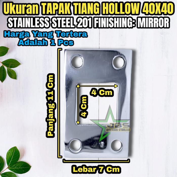Promo TAPAK & COVER PLENDES TUTUP TAPAK TIANG STAINLESS 201 & 304 RING ...