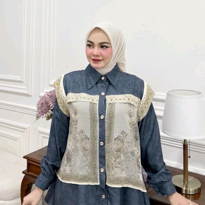 Gambar Assalamualaikum wr wb Bismillahirrahmanirrahim   New Collection     Khairani Shirt Voll 2         By *Kayyani*  Fabrics : *Peach Lady Print  mix Ciffon Chery Signature Kayyani*  Tersedia dalam Pilihan Ukuran  - *Size Reguler Ld 110 Pb 75*  Kancing Depan - 2 dari risa galery bireuen undefined 5 Tokopedia