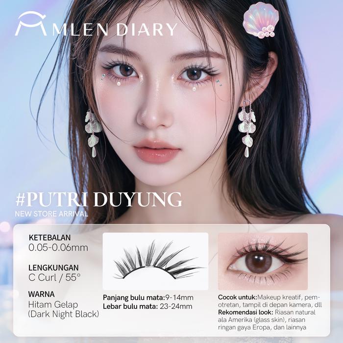 Gambar Mlen Diary  Bulumata Magnetik  Putri Duyung Profesional Premium yang Aman  Reusable dengan Paten Dupont 3D  Eyelash 9-14mm - Putri Duyung dari MlenDiaryID undefined Tokopedia